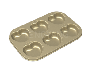 6 Cups Heart Cake Pan