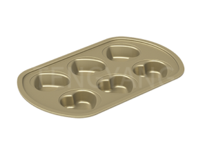 6 Cup Heart Cake Pan